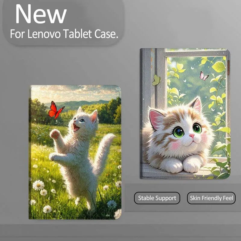 

Чехол для планшета с милым котом, окном и бабочкой, подарок для Xiaoxin Lenovo Tab Pad K11 K10 M10 P11 3rd Plus Pro Legion Y700 Y900 Gen4 2