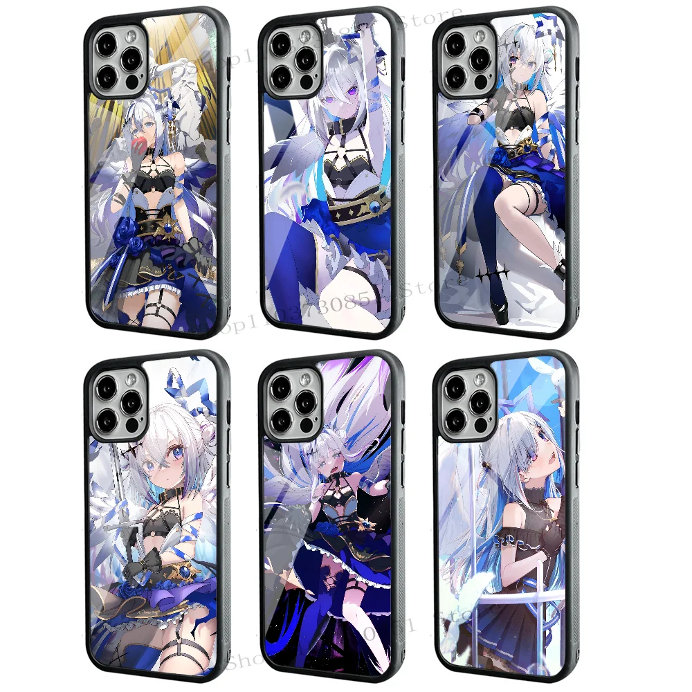 Anime Girl Hololive Amane Kanata Phone Case Strong Magnetic For IPhone 15 14 13 Pro Max 11 12 Mini Alex Mirror For Magsafe