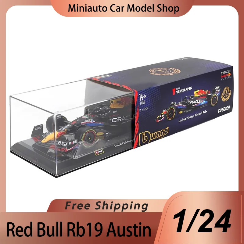 new-in-stock-bburago-1-24-red-bull-rb19-united-states-grand-prix-austin-gp-alloy-miniature-diecast-model-rb19-miami-f1-car-toys