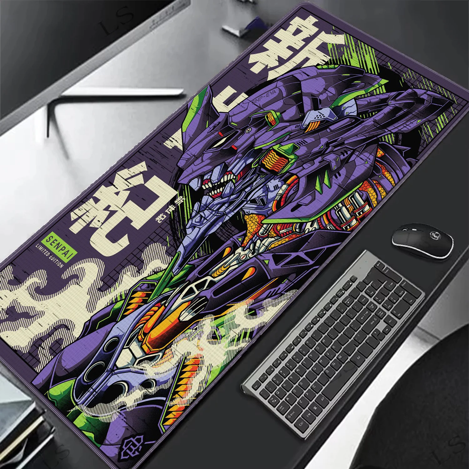 Evangelion Mauspad HD Großes Gaming-Mauspad Anime EVA Erweiterte Schreibtischunterlage Computer-Tastaturunterlage für Büro Laptop Otaku Geschenk – Detail 10