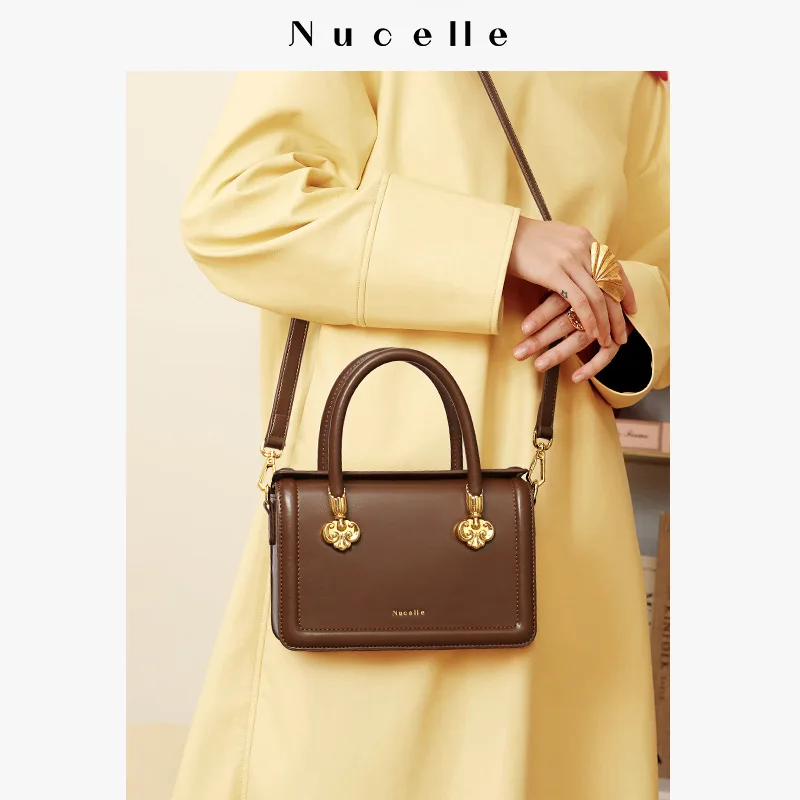 NUCLEEL Women\'s messenger bag 2022 new autumn and winter vintage handbag small design shoulder bag