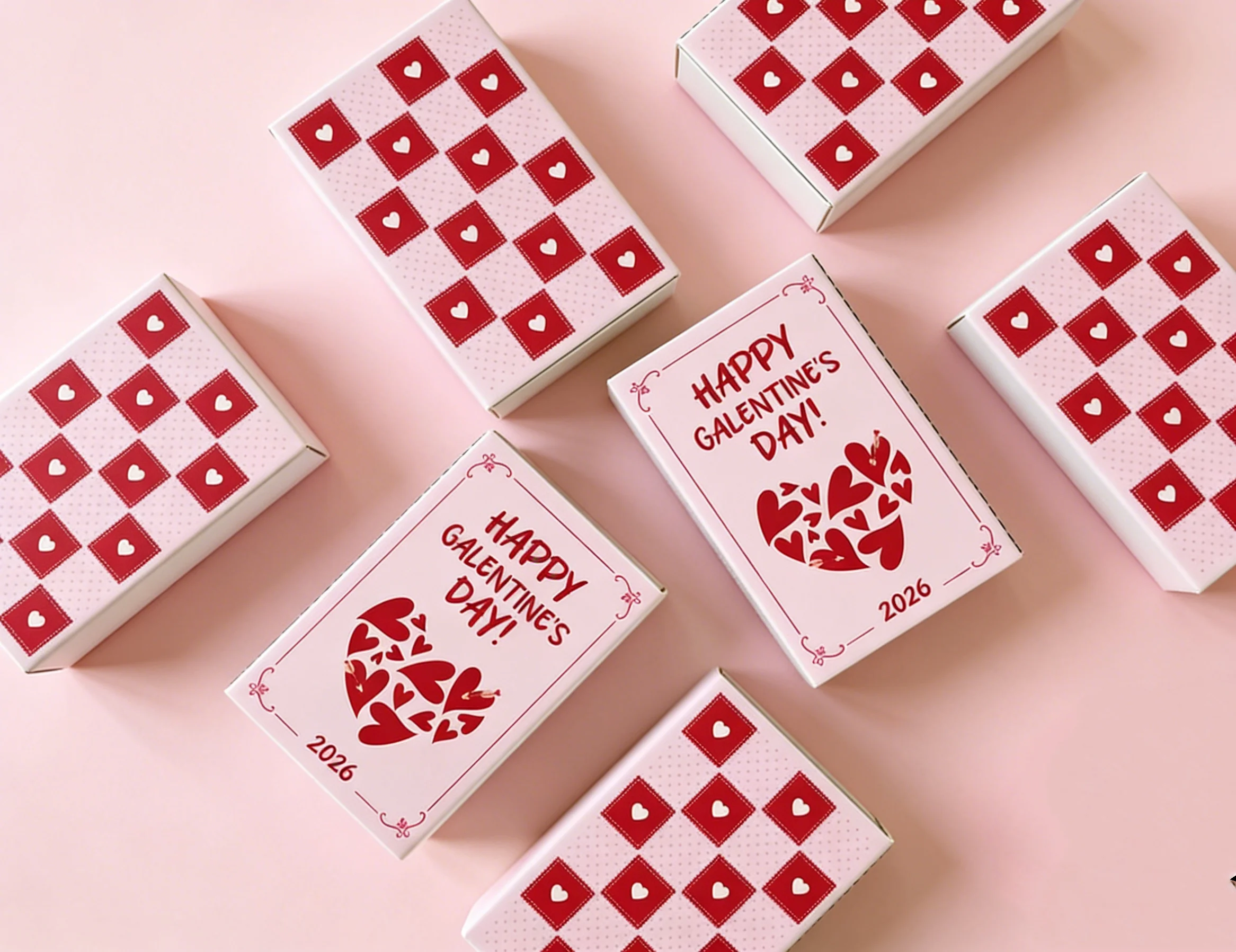 

Подарочные коробочки для спичек ко Дню святого Валентина 2026: розовые коробочки в форме сердца, милые сувениры для вечеринки на День святого Валентина для нее