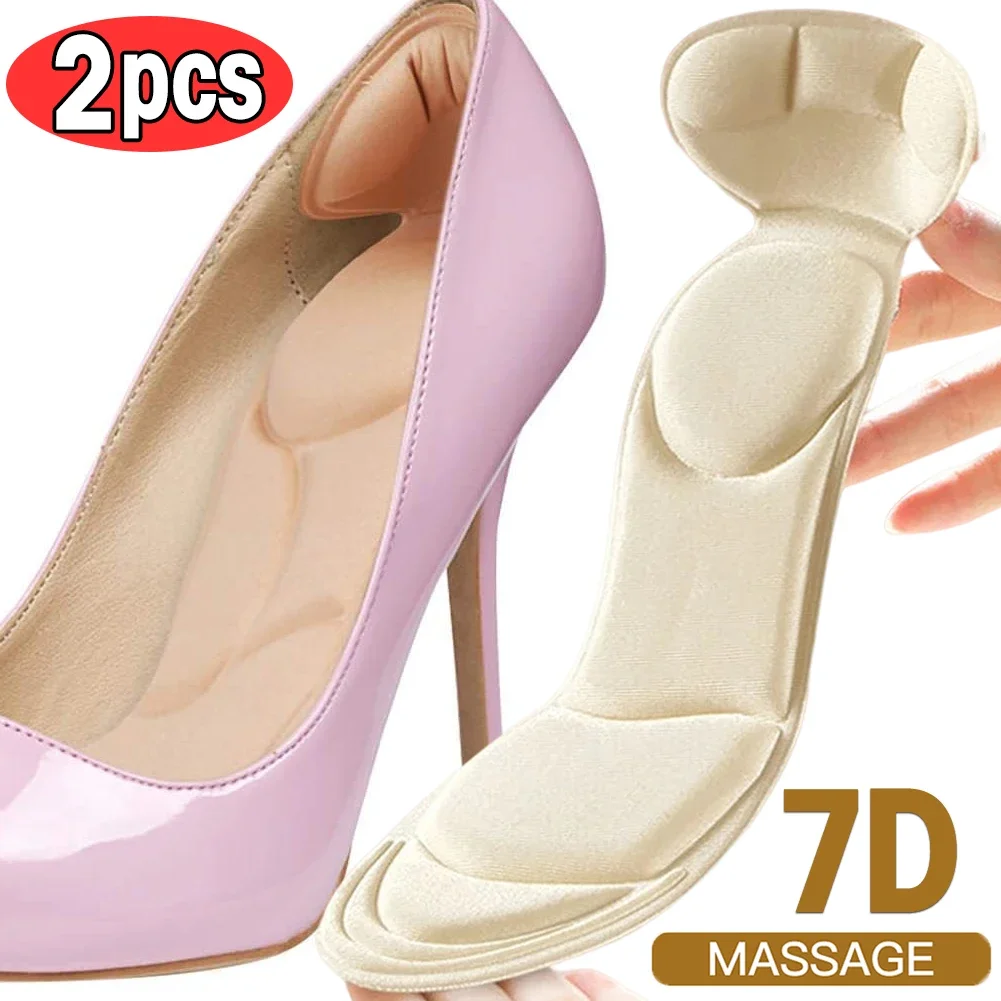 7 In 1 Women Memory Foam Insoles High-heel Shoes Insoles Anti-slip Cutable Insole Comfort Breathable Foot Care Massage Shoe Pads