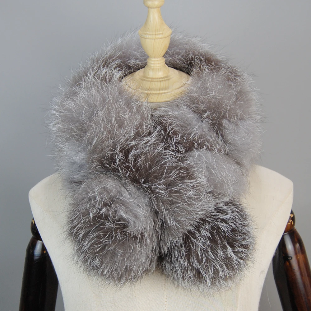 New Style Fashion 100% High End Real fox fur collar Woman luxury comfortable real fox fur scarf Lady Elegant real fox fur collar