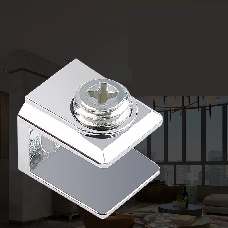 

Glass Clip Bracket Shelf Holder Wine Cabinet Glass Semi Round Square Layer Bracket Clip Hardware Fixing Accessory