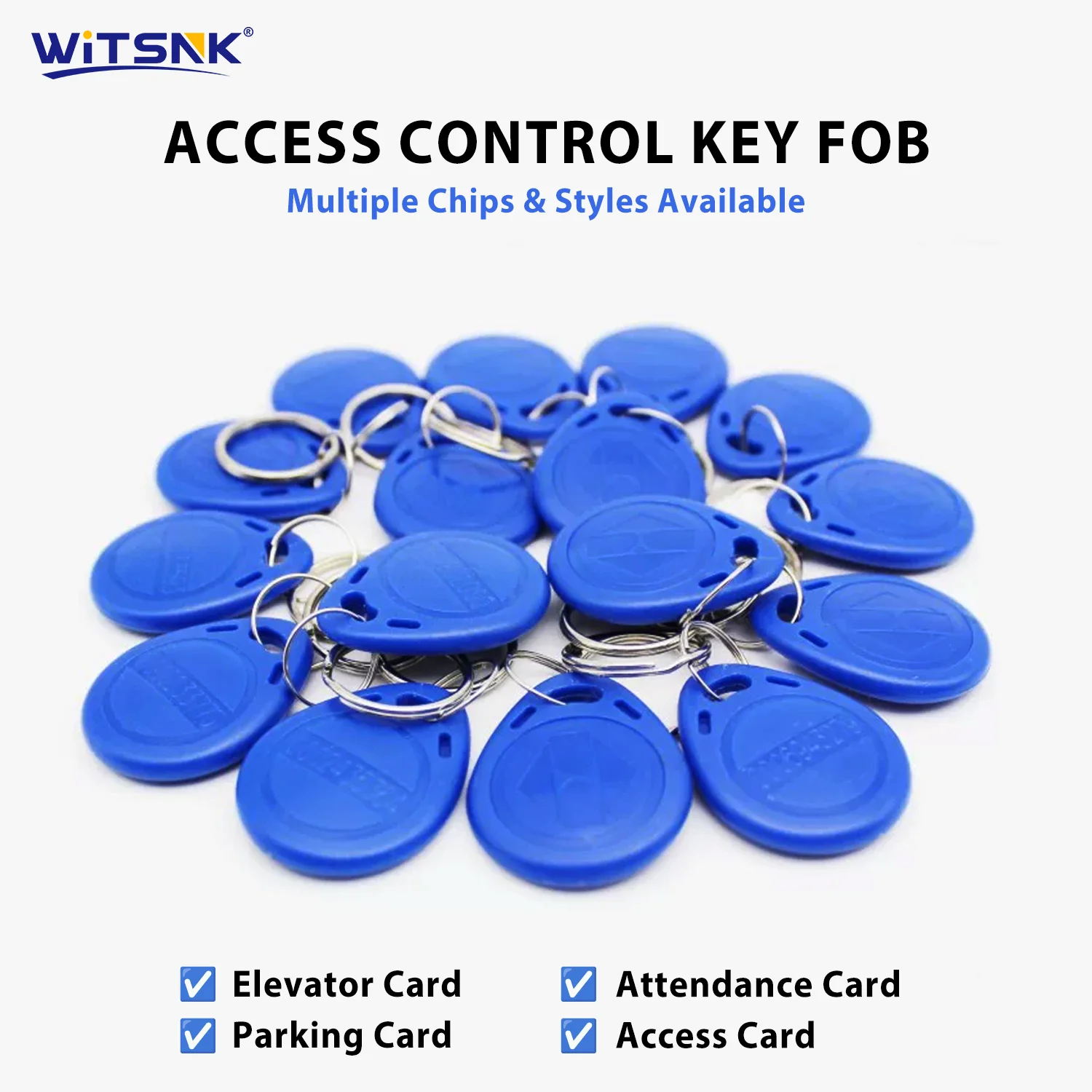 RFID IC ID Key Fob 13.56MHz 125KHz Waterproof ABS NFC Access Control Card Rewritable Cloneable Stable Tag High Sensitivity