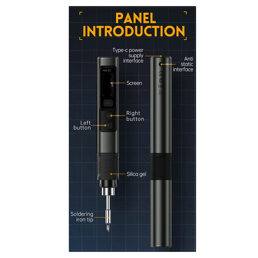 Constant Temperature Kits HS 02B Set Constant Temperature Kits Smart Electric Soldering Iron HS 02B Internal Heat