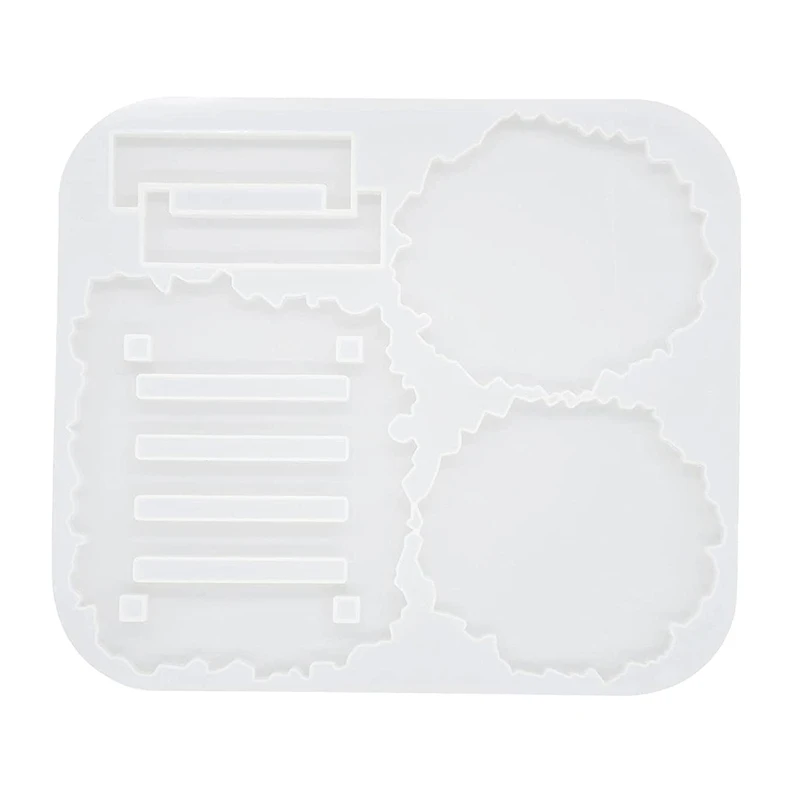 

Coaster Resin Molds,Irregular Coaster Molds With Silicone Coaster Storage Holder Mold For Cups Mats,Coaster Making Tools