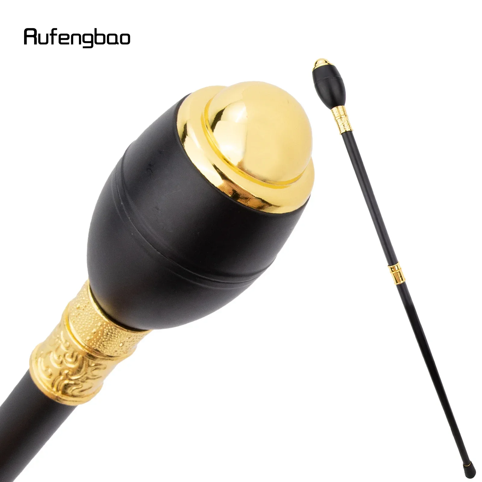 Black Ball Golden Walking Cane Fashion Decorative Walking Stick Gentleman Elegant Cosplay Cane Crosier 90cm