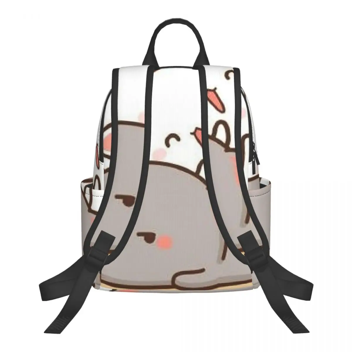 Peach Mochi Cat Cartoon Student Backpack School Bag Hiking Travel Daypack for Men Women Bookbag Shoulder Bags