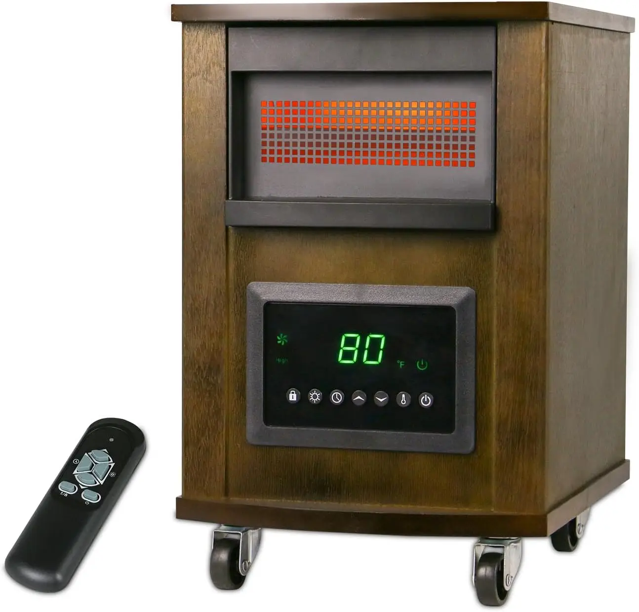 

Инфракрасные обогреватели для использования в помещении, 1500 Вт, с 3 режимами нагрева, пультом ДУ, защитой от перегрева и опрокидывания, блокировкой от детей