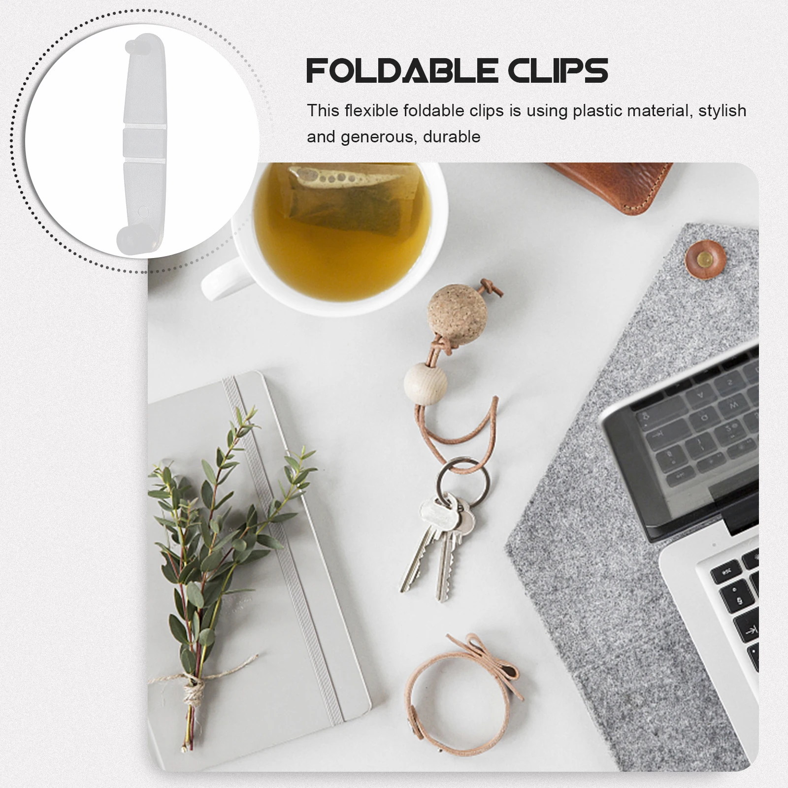 

100pcs Keychain Plastic Foldable Clips Transparent Acrylic Connectors Durable Plastic Foldable Rings Accessories