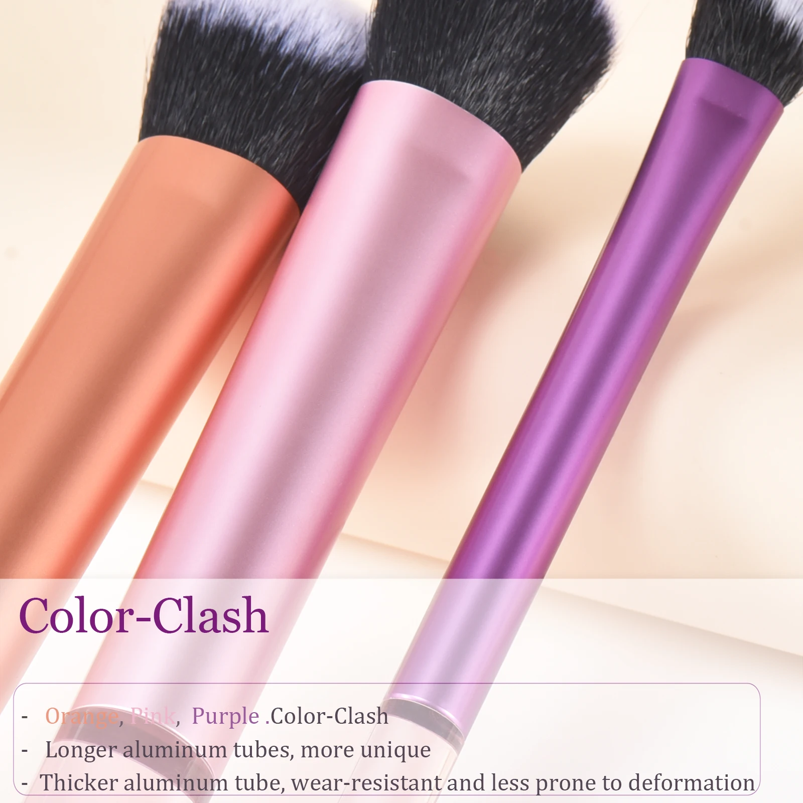 4/7 Makeup brush High quality synthetic foundation brush Loose powder Contouring brush Eye shadow brush High quality makeup tool