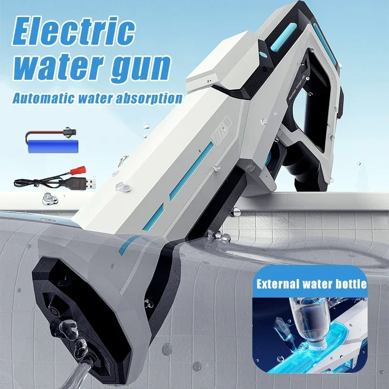 Electric Water Guns For Adults Powerful Squirt Automatic Water Suction Water Blasters Summer Outdoor Beach Toy For Kid Gift