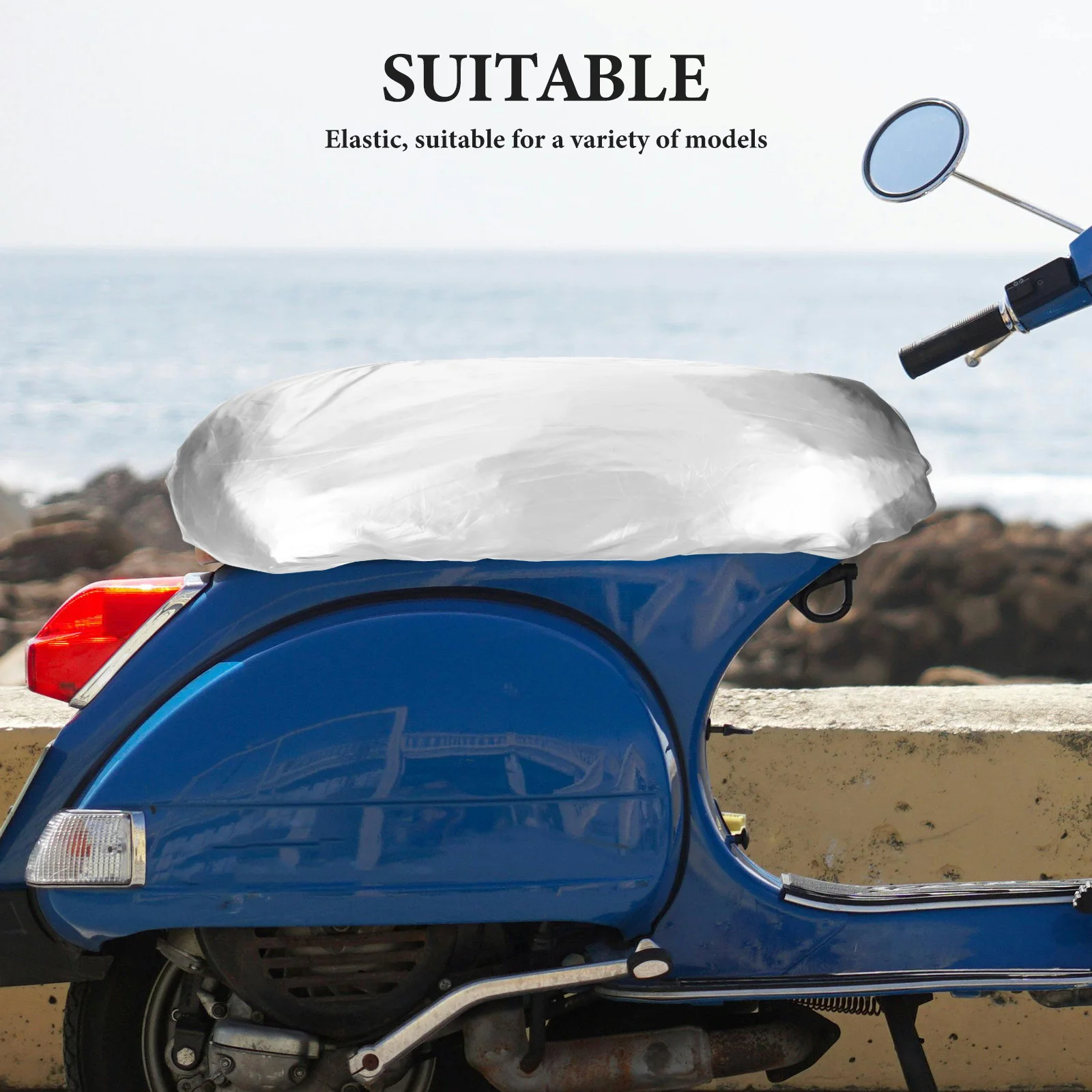 

Водонепроницаемый солнцезащитный чехол для сиденья из искусственной кожи для мотоцикла, эластичный нескользящий чехол для подушки для мотоцикла, чехол для сиденья мотоцикла