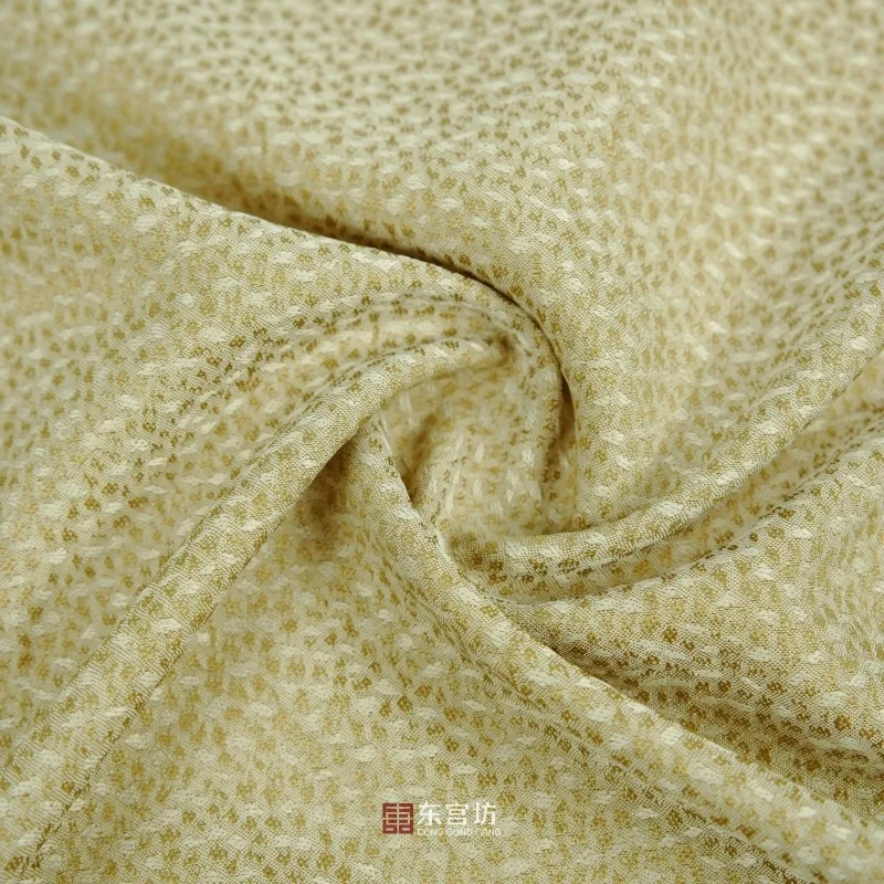 Drapey Beige Tiny Grain Textured Floral Jacquard Fabric Slightly Structured for Pants Dress Skirt DIY Sewing Accessories view 4