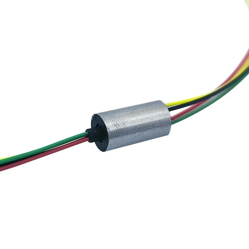 Low-Power Cap Slip Ring 6.5mm Diameter 2A Low Current Low Torque Gold-Gold Contact Material Compact Design Signal Slip Ring