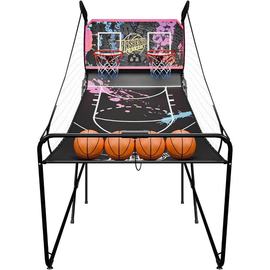 

Nova Microdermabrasion Foldable Indoor Basketball Arcade Game for Double Shot 2 Player with 4 Balls Electronic Scoreboard and I