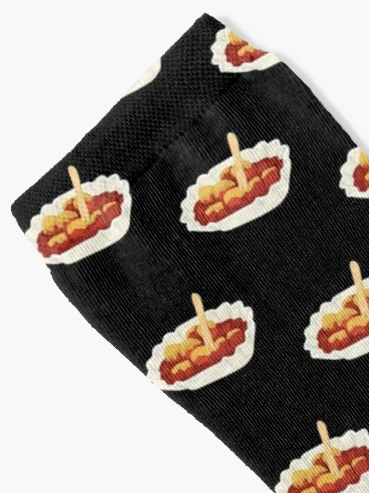 Currywurst Eating Fast Food Foodie Socks man kids Socks For Man Women's