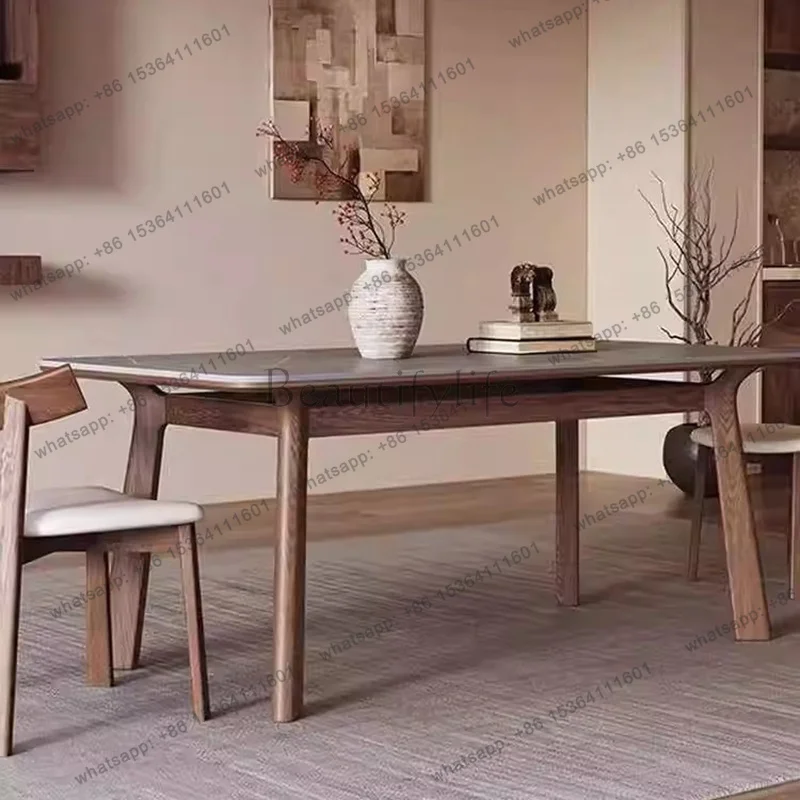 PG Wood Center Nordic Dining Table Designer Restaurant Reception Chairs Dining Table Conference Modern Mesa Commercial Furniture