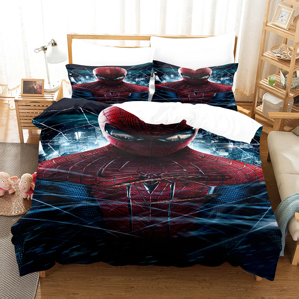 Universal Spiderman Bedding Set para Crianças e Adultos, Capa de Cama, Impresso, Twin Size, King Size, Moderno, Incluído