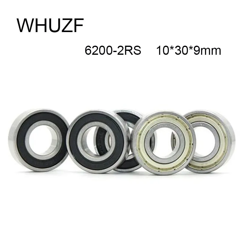 

Free shipping 10PCS 6200-2RS 10X30X9mm ABEC-1 deep groove ball Bearings/Bike Bearings 6200 RS bicycle Bearing