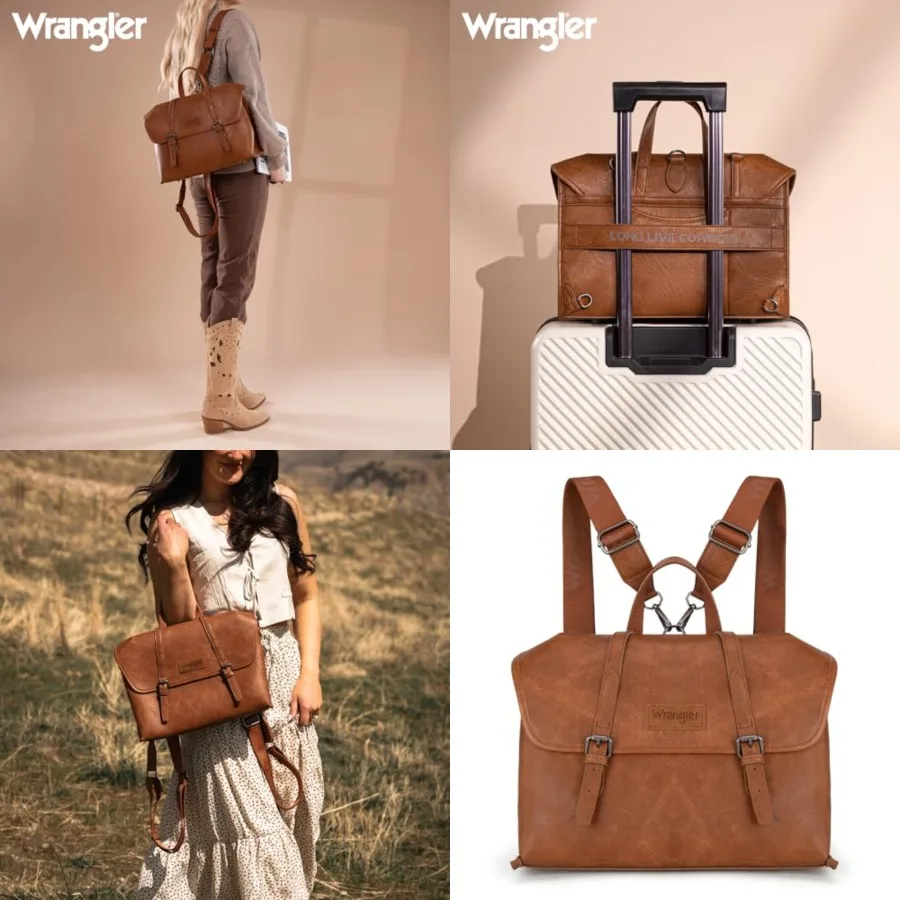 

Wrangler Laptop Bag for Women Messenger Bag Briefcase Computer Backpack Convertible Satchel Bag