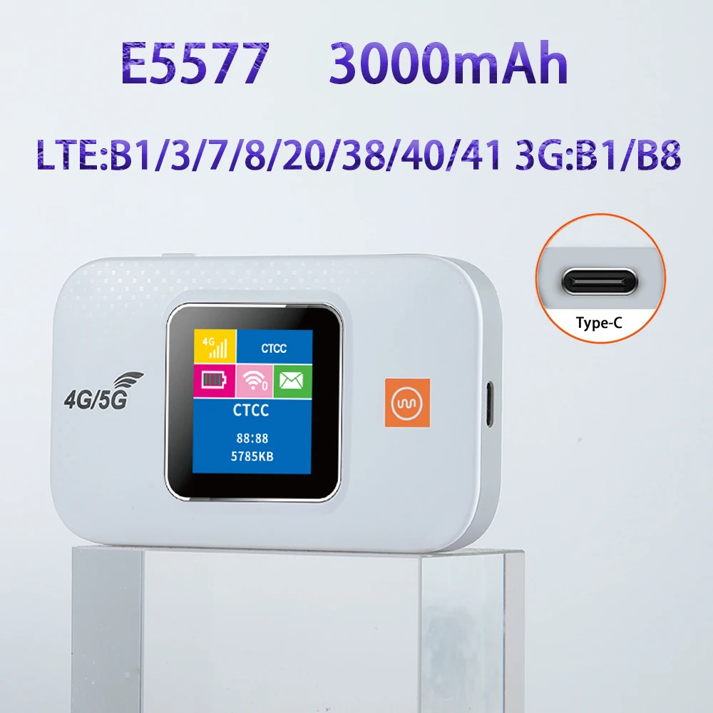 جهاز توجيه الجيب اللاسلكي E5577 مع بطاقة Sim ، بطارية mAh ، 4G LTE ، الأكثر مبيعًا