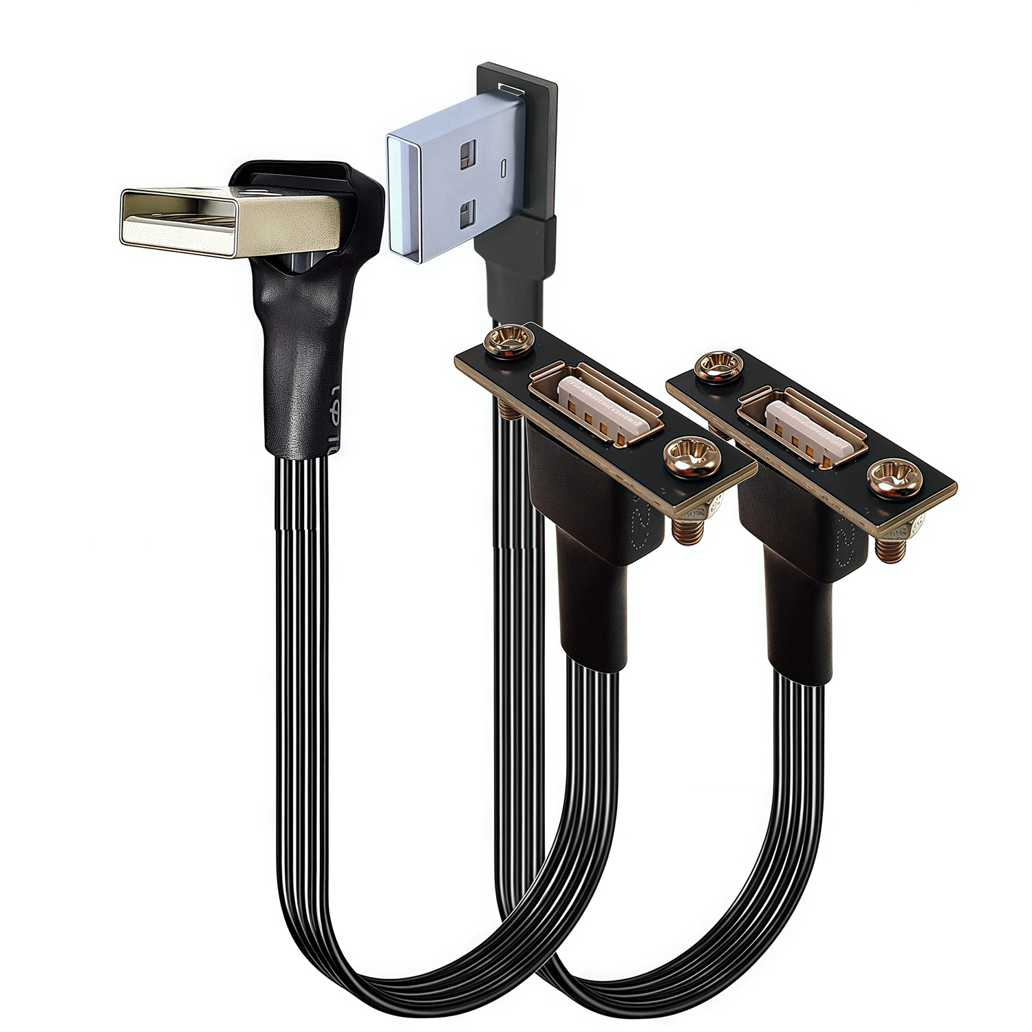 5CM 10CM 20CM 30CM USB 2.0 male to female, with screw panel mounting board+laptop USB extension cable power cord