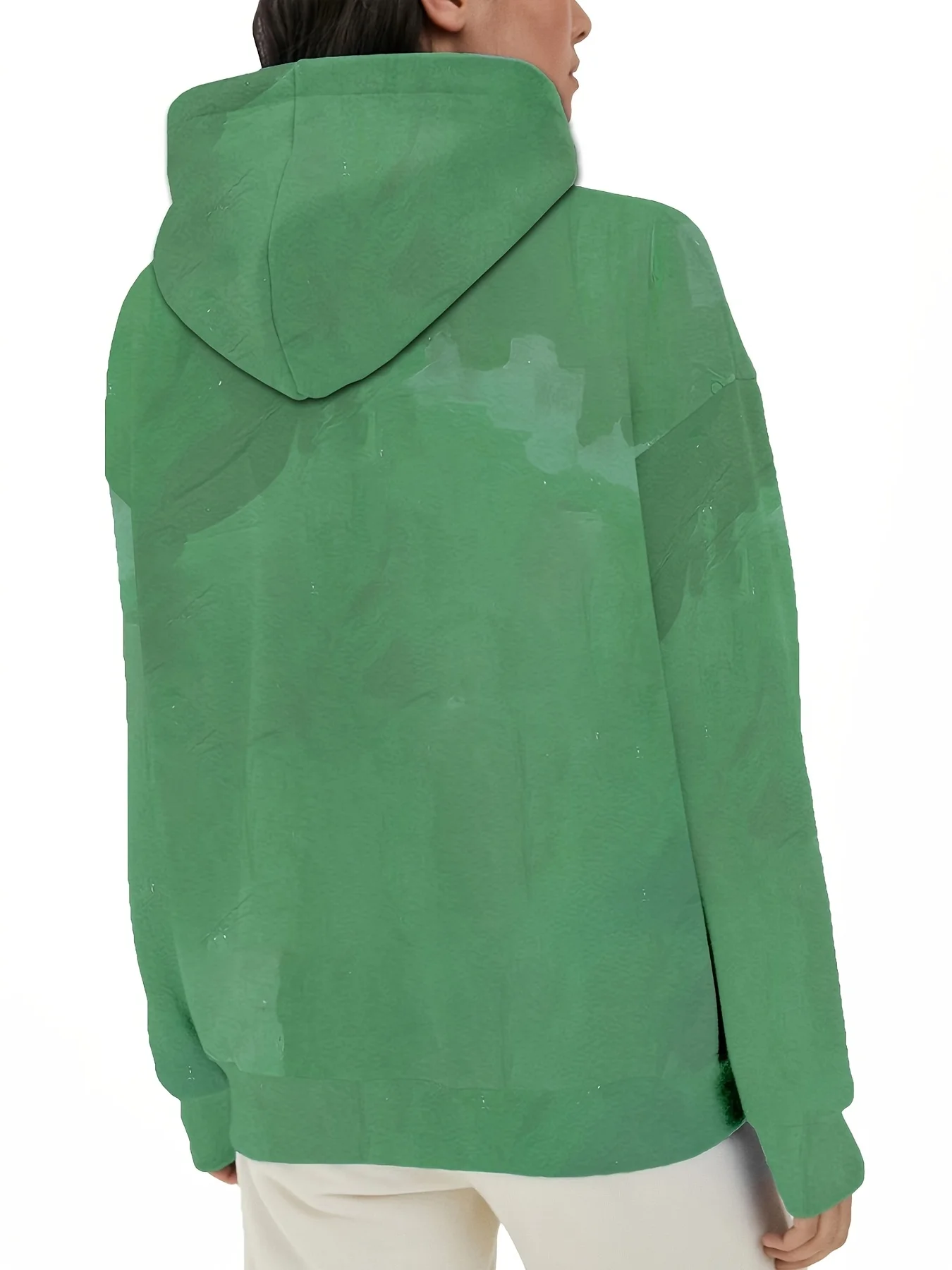 PLstar Cosmos 3D Printed Japanese Wave Green Turtle Pattern Women's Casual Hoodie