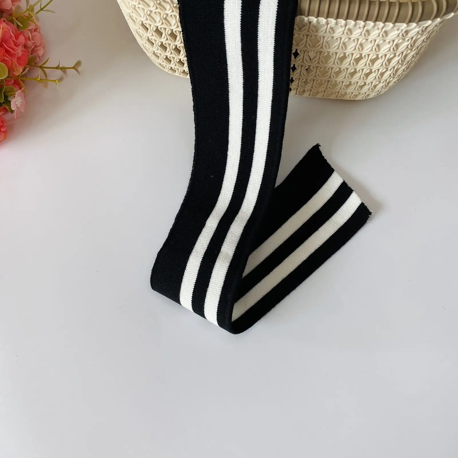 Single-layer, thin ribbed collar, hem, cuffs, stretch knit garment accessories, elasticated cuffs, DIY hand-sewn fabric