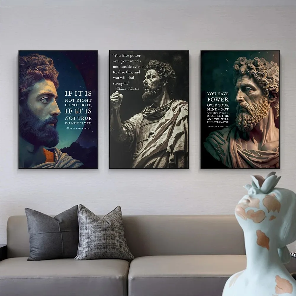 Stoicism Inspirational Quote Wall Art Poster Canvas Painting for Room Office School Decoration Stuff Home Decor