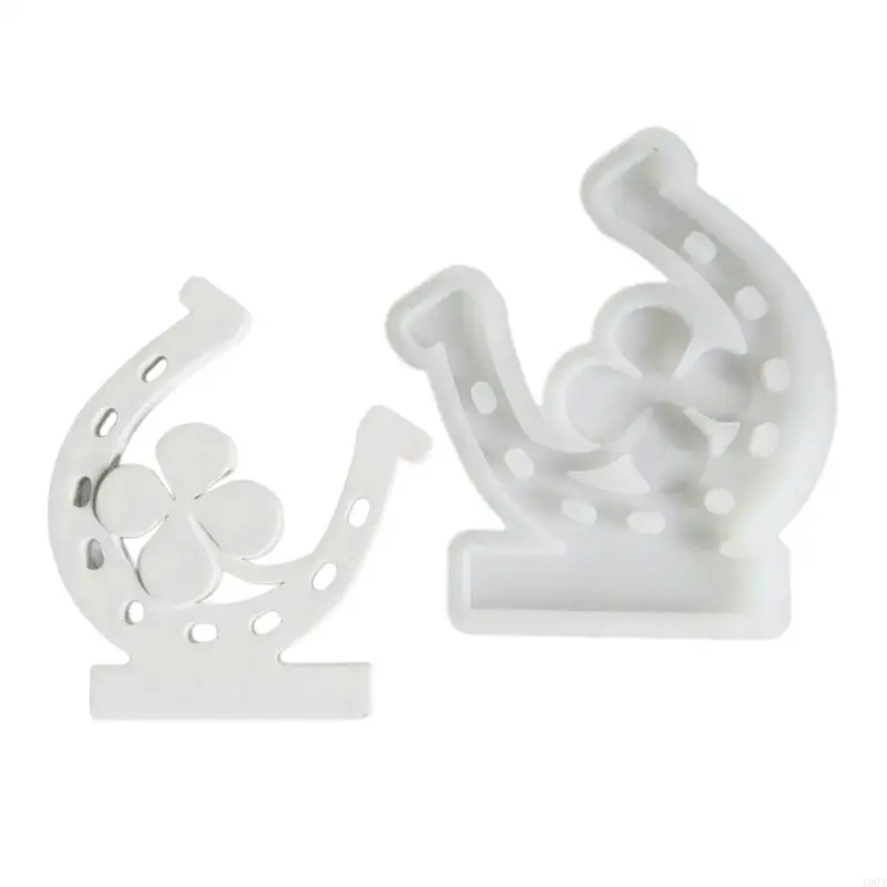 

400A Horseshoe Fourth Leaf Clovers Candlesticks Silicones Molds Holder Resins Molds for Candle Holder Castings Mould