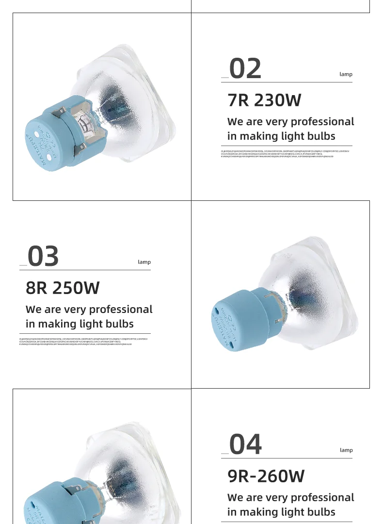 Ampoule Lampe Tête Mobile 200W 5R Faisceau Sharpy - Compatible 10R 17R 16R 2R 7R Projecteur Scène