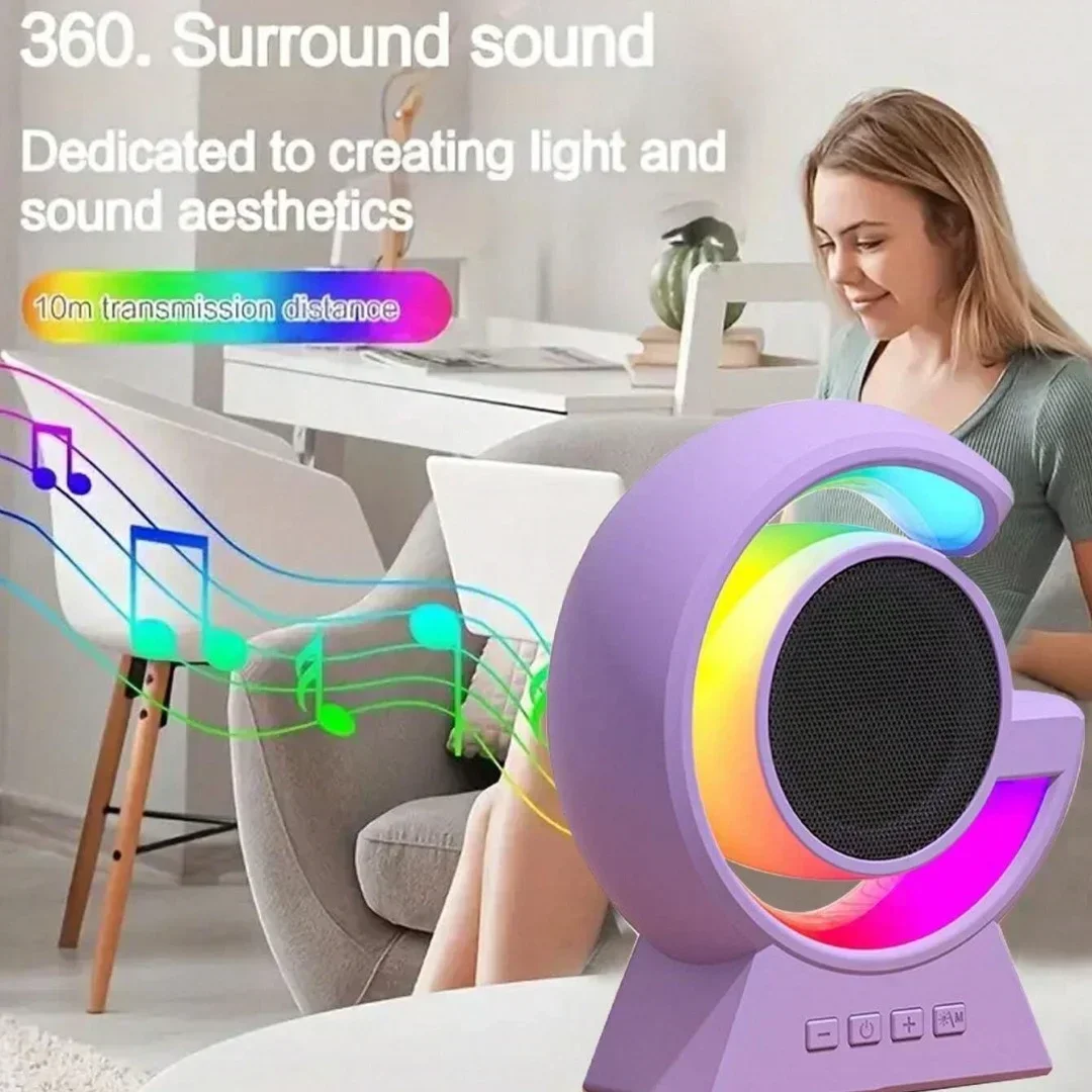 Mini Portabler Bluetooth Speaker 3D Stereo Bass TWS Colorful Lights Bluetooth Speaker Stereo Surround Sound for Child's Gift