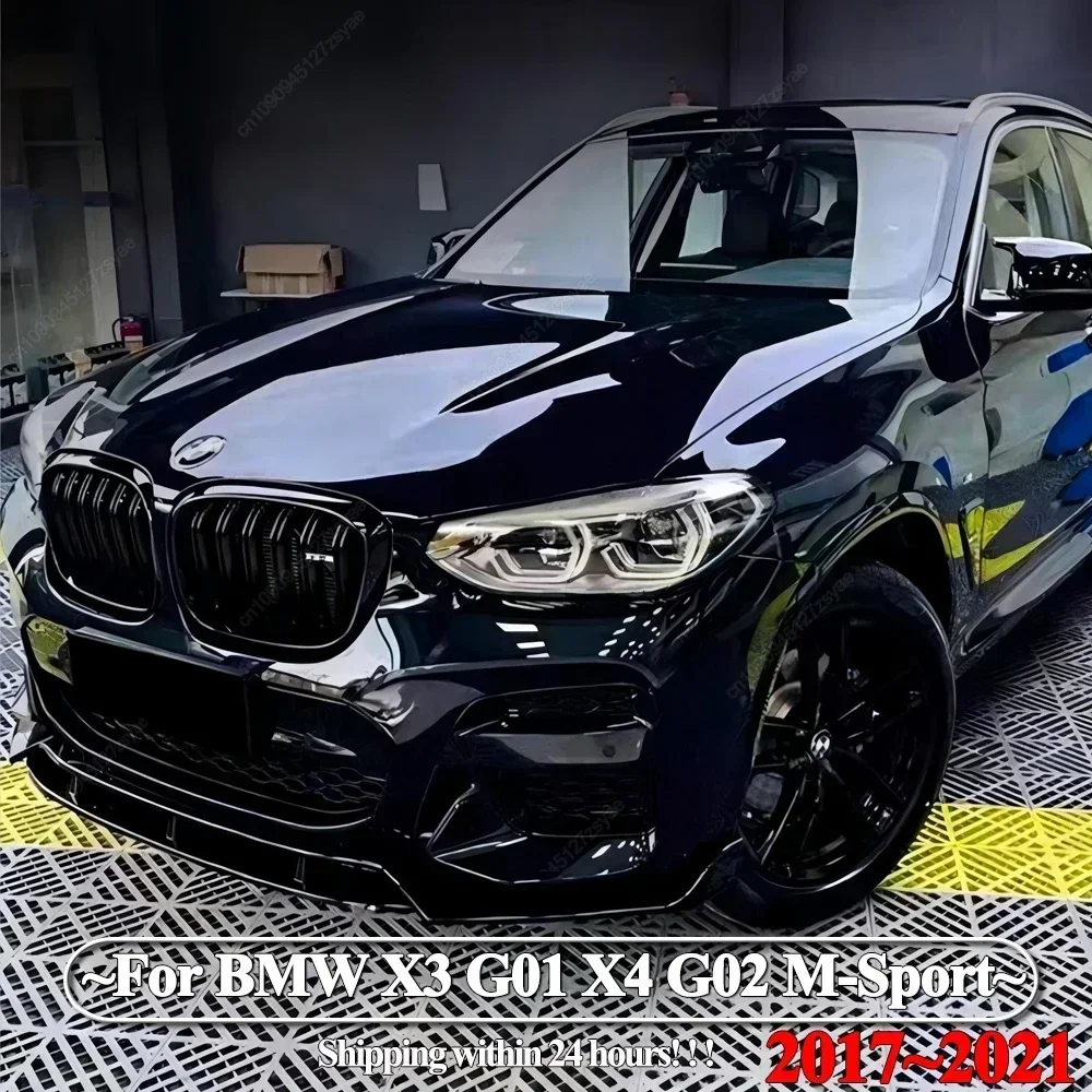 Deflector difusor divisor de alerón de parachoques delantero de coche, 4 Uds., para BMW X3 G01 X4 G02 M40i M40d m-sport 2017-2021, ajuste de kit de carrocería