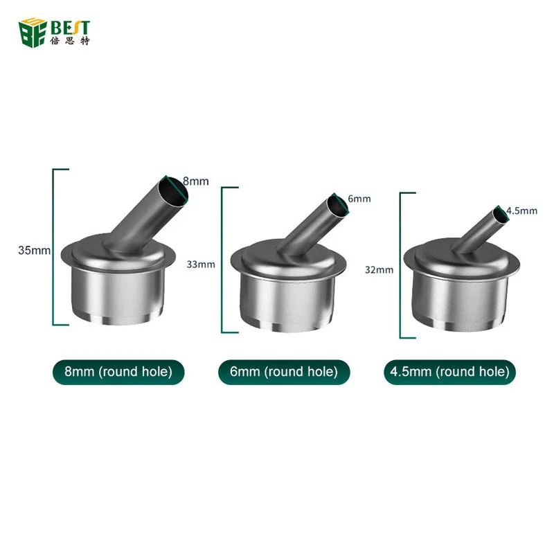 4.5mm/6mm/8mm nozzles Elhasznált számára BST-863 hotsale Szellőztet Behegesztés Megállóhely Magas légnyomású levegő Hőfok Szabadkozás Rozsdamentes Acél nozzles