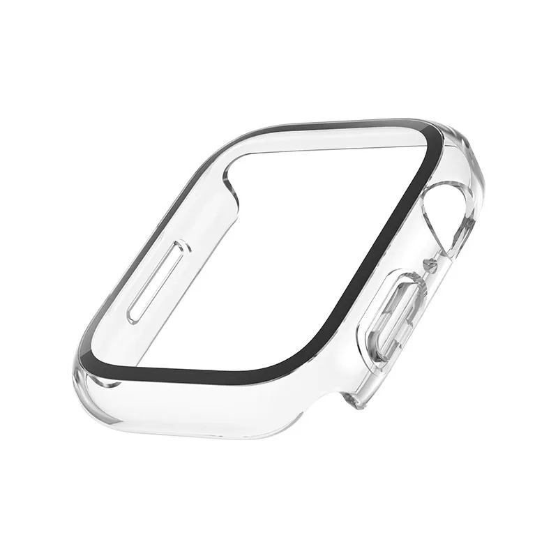 Gehärtetes Glas + Abdeckung für Apple Watch Gehäuse 45 mm 41 mm 44 mm 40 mm 42 mm Displayschutzfolie Apple Watch Zubehör Serie 9 4 5 6 SE 7 8
