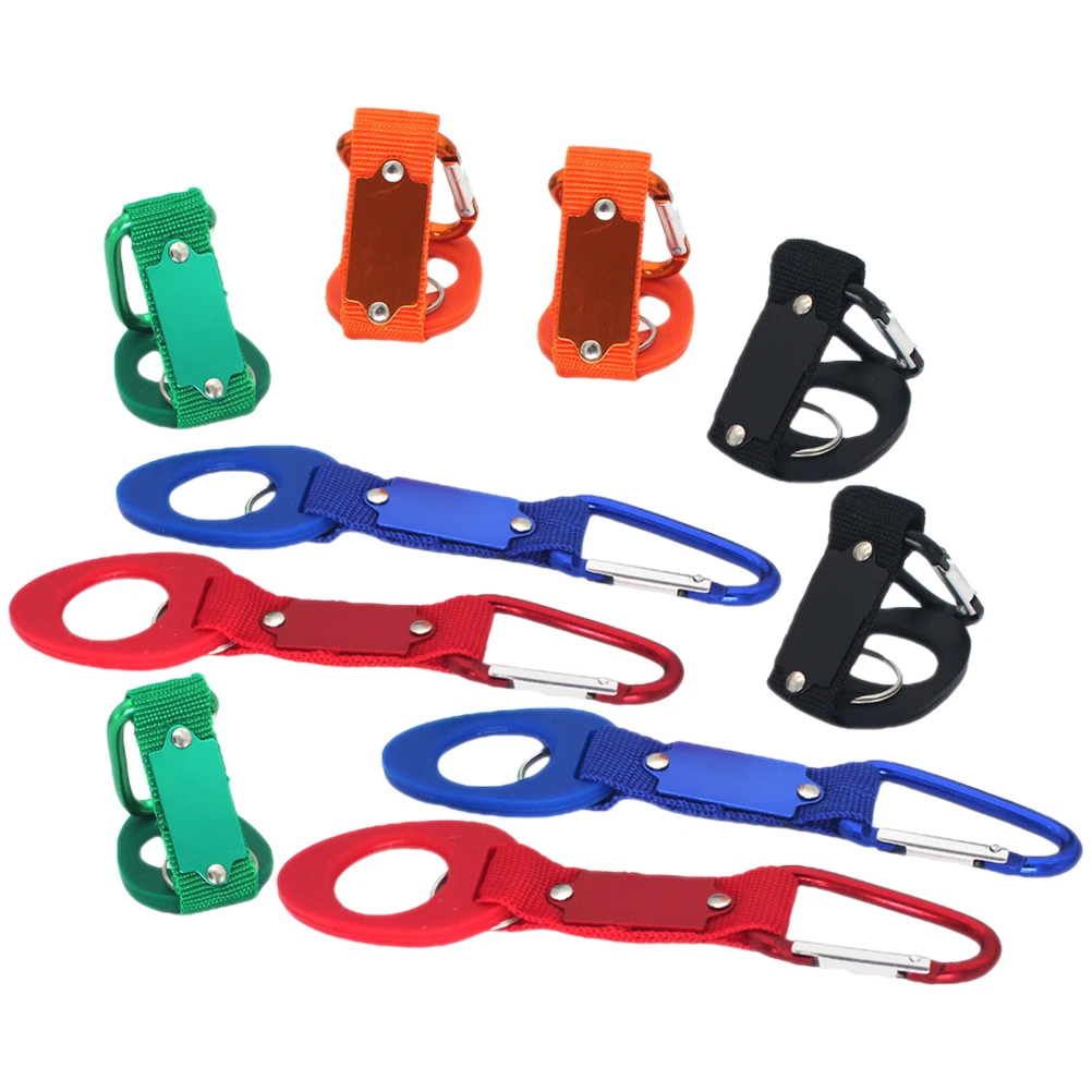 

10pcs Carabiner Hanging Buckle Water Bottle Clip Elastic Rubber Durable Crafted Practical Sports Hiking Outdoor Activities