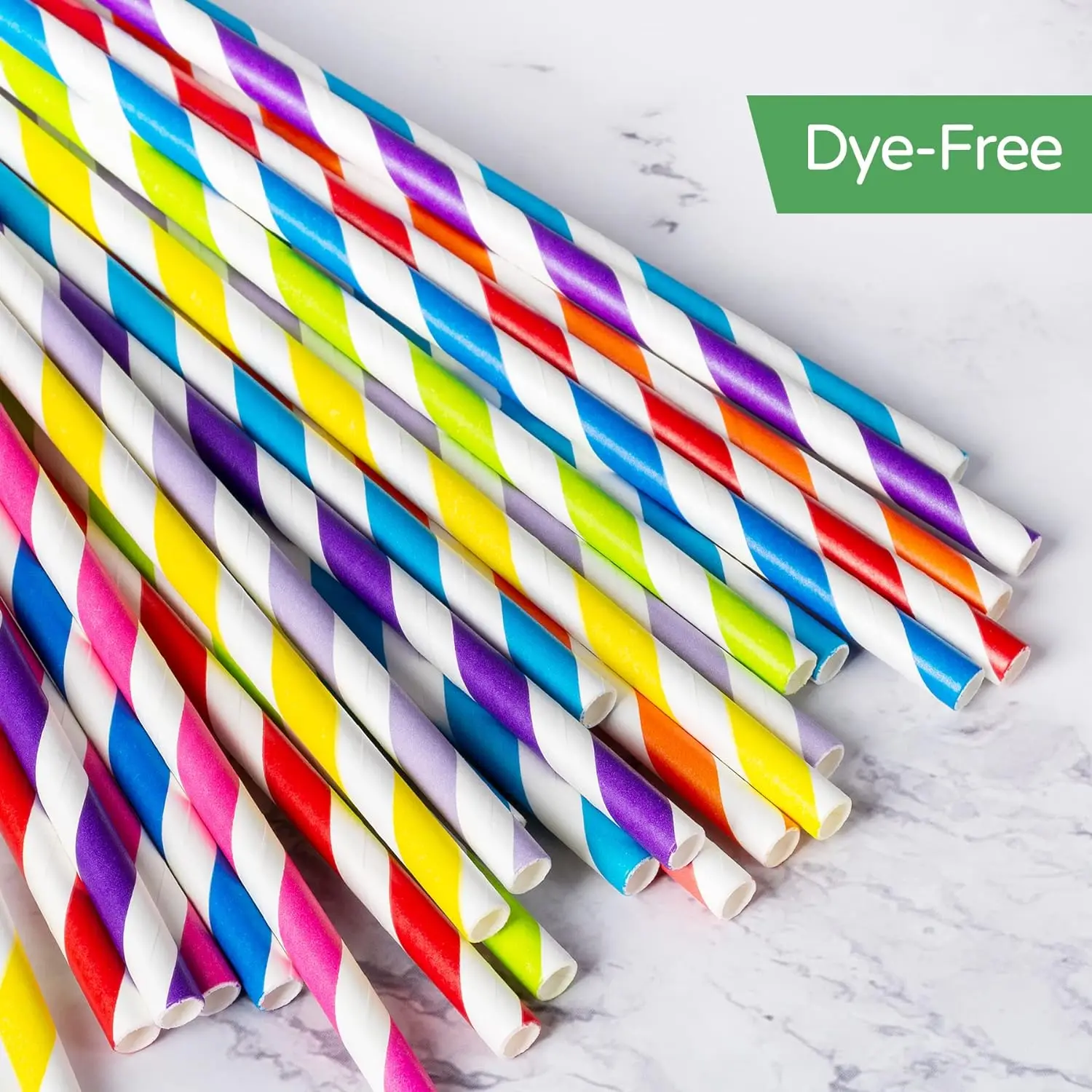 Mix Color Paper Straws 1500PCS Disposable Drinking Straws Bulk 6*197mm 100% Biodegradable Straws for Cocktail Bars Restaurants