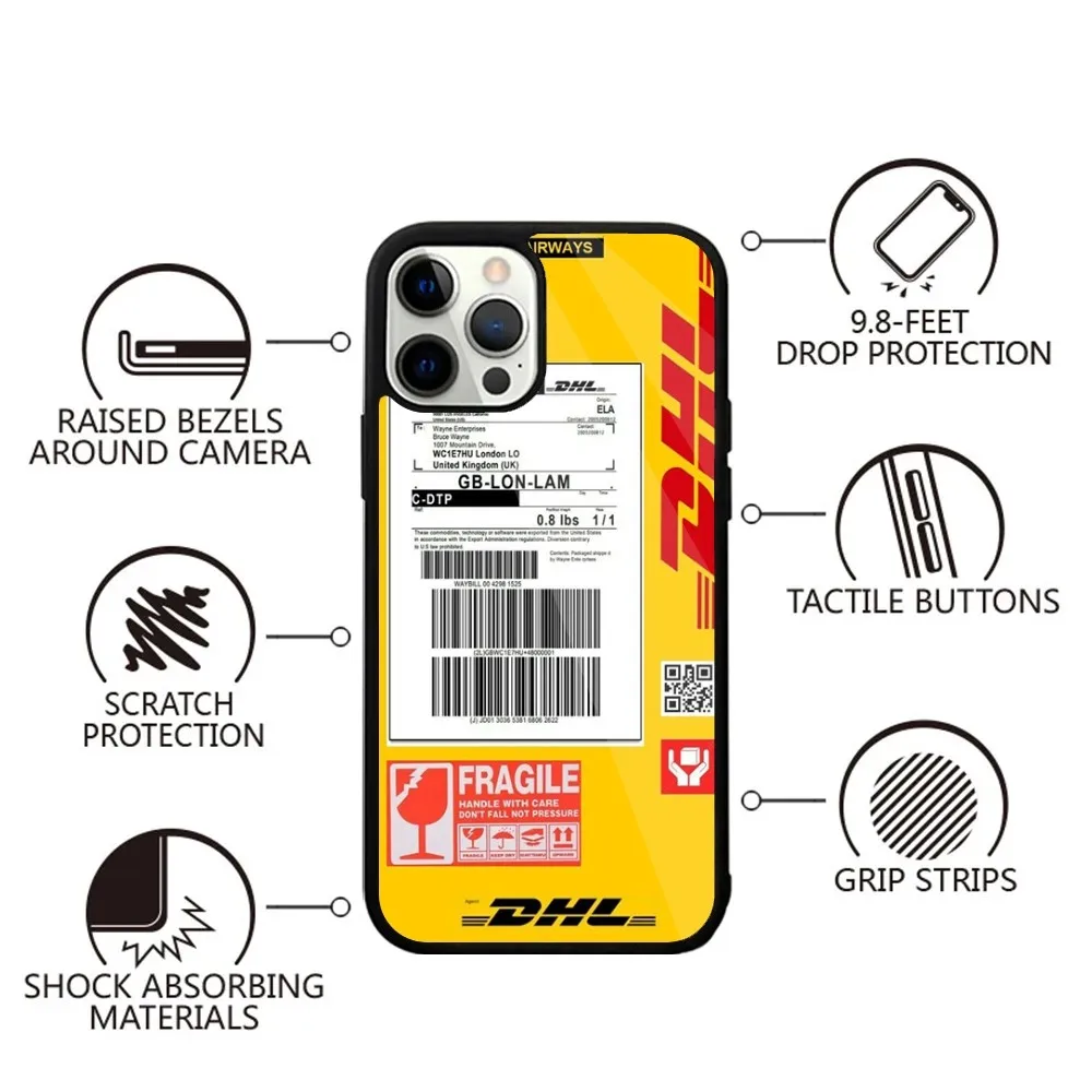 D-DHL Express cover  Phone Case Strong Magnetic For IPhone 15,14,13,Pro,Max,Plus,11,12,Mini For Magsafe Wireless Charging