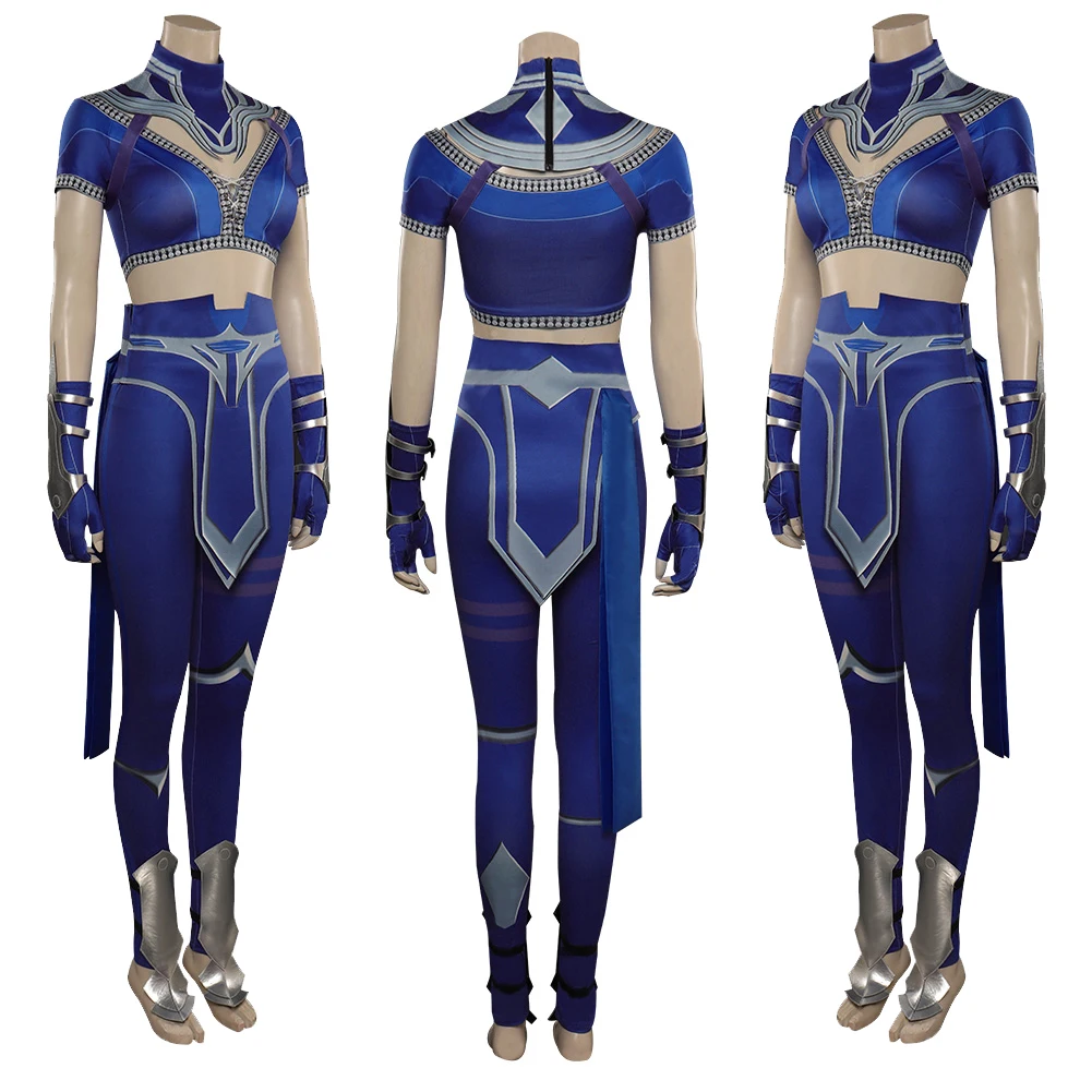 Kitana Cosplay Anime Game Mortal Kombat Costume Disguise Adult Women Cosplay Roleplay Fantasia Outfits Female Halloween Clothes