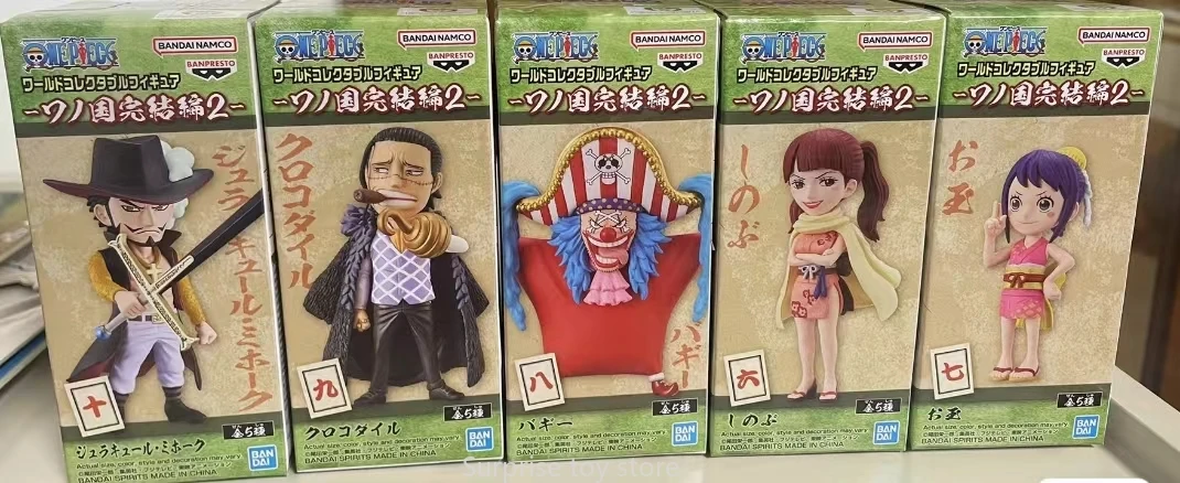 In Stock Original Anime One Piece Shinobu Kurozumi Tama Buggy Dracule Mihawk Sir Crocodile WCF Action Figures Toys Collector