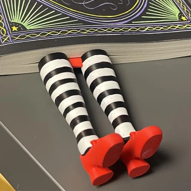 Witch Leg Bookmark With Chic High Heel Shoe Quirky Page Marker Unique Reading Gift For Fans Halloween Costume