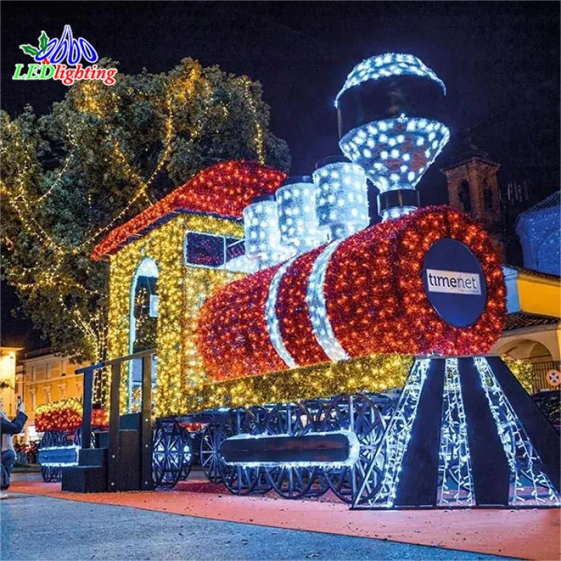 Custom.3d train model reindeer LED motif light