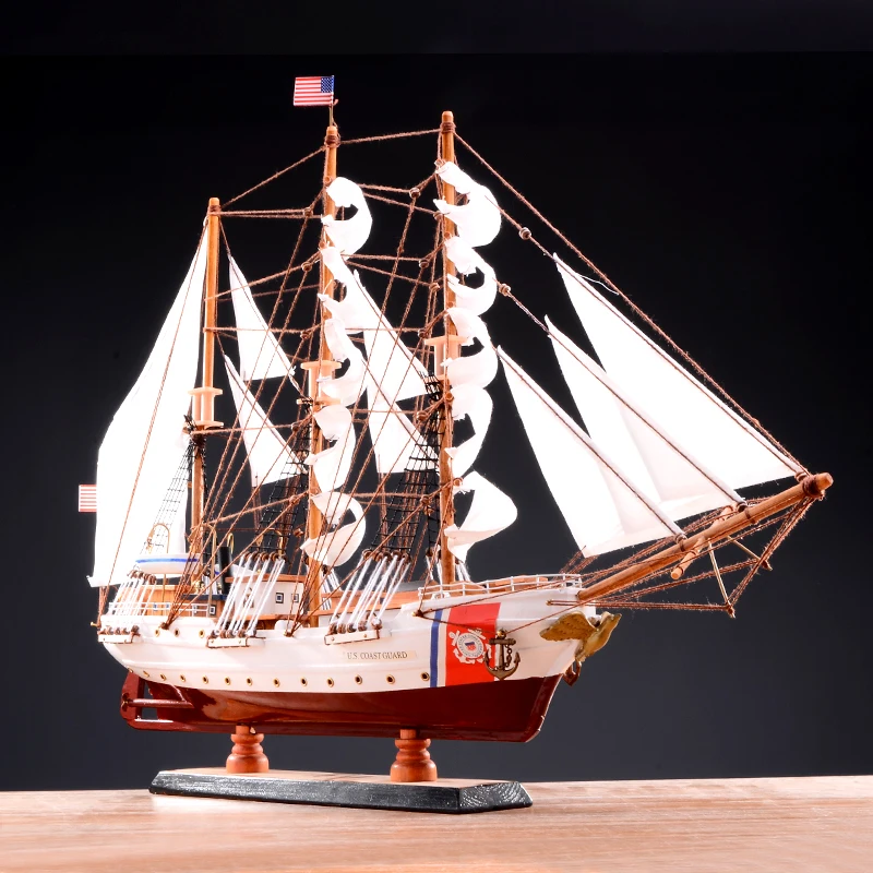 

Solid Wood Ship Model Mediterranean Style Handicraft Famous Ship Sea Eagle Decorative Collectibles Men's Gifts End Product