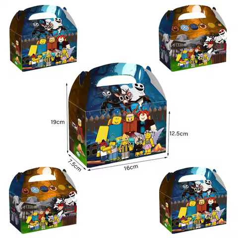 Roblox 99 Nights In The Forest Birthday Bags Party Boxes Gift Candy Goodie Box Kids Halloween Game Baby Shower Robot Decoration