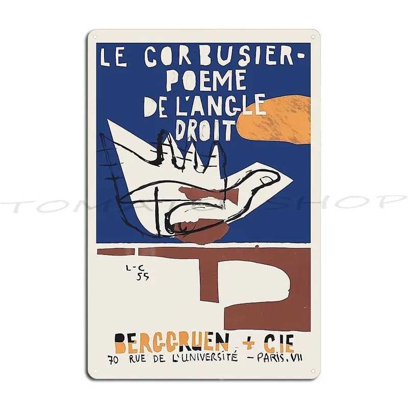 Panneau en métal Poème de l'Angele Droit personnalisable pour la maison, le pub, les fêtes, affiche imprimée en étain