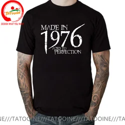 Vintage Distressed Made In 1976 Aged To Perfection T Shirt Men Born in 1976 Plus Size 5XL 6XL Tshirt Man T-Shirt Birthday TShirt