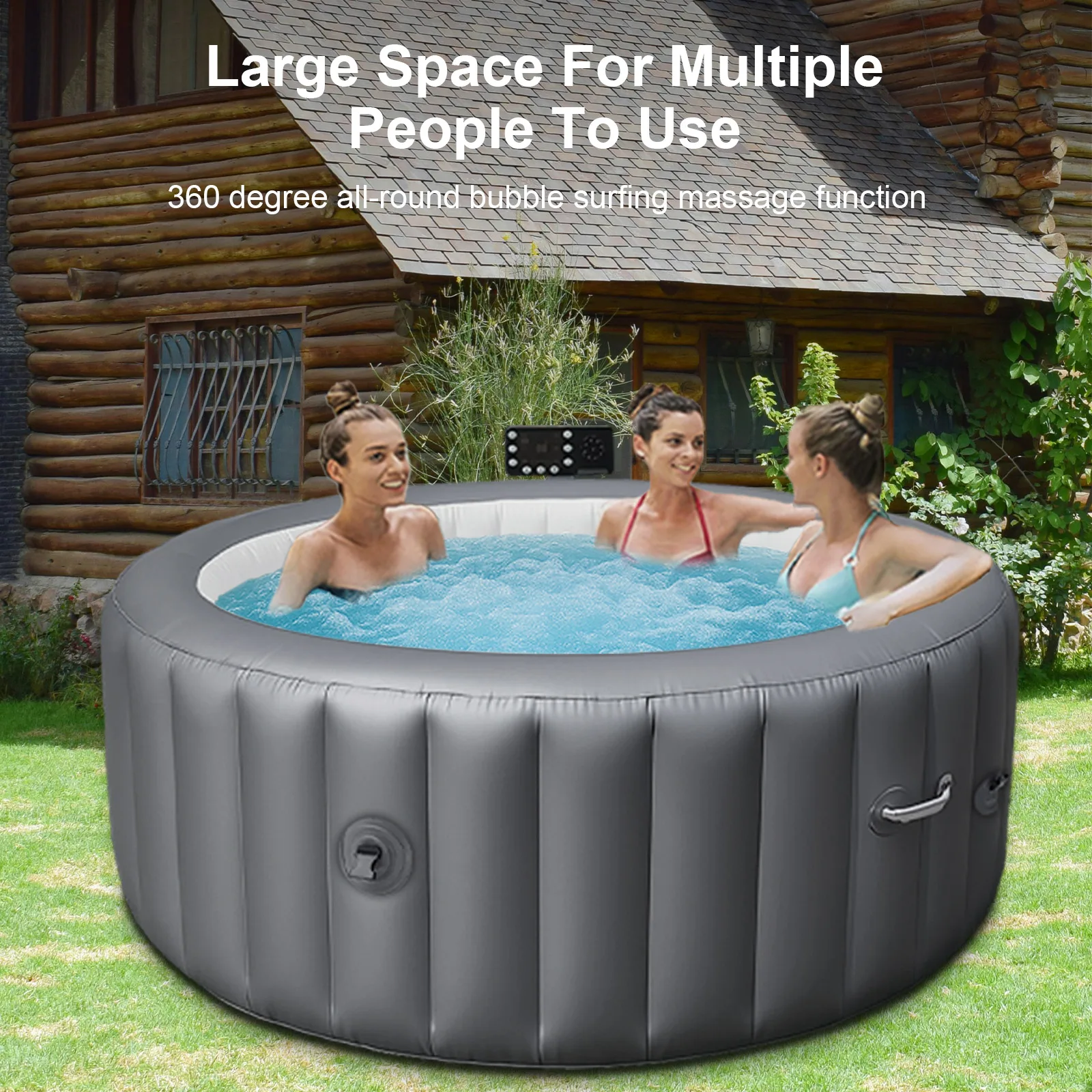 

STLF US 2025 NEW ARRIVAL OUTDOOR 180*180*71CM 2-3 PEOPLE Round Energy Saving Spray PVC Inflatable SPA POOL Hot Tubs